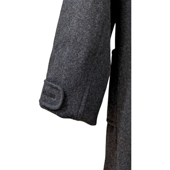 Giacca Women's Charcoal Grey Buttoned Wool Coat Size L - Picture 6 of 10
